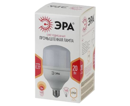 Лампа светодиодная Эра E27 20W 2700K LED POWER T80-20W-2700-E27 Б0027000, изображение 4