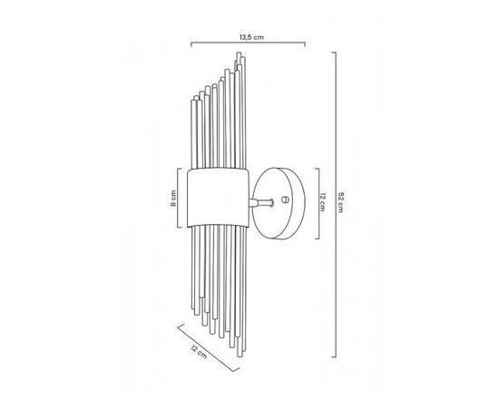 Настенный светильник DeLight Collection Wall lamp B2562W-B gold, изображение 5