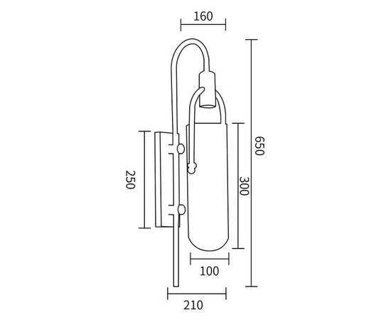 Бра DeLight Collection Arc Well B6066W/S black/white, изображение 4