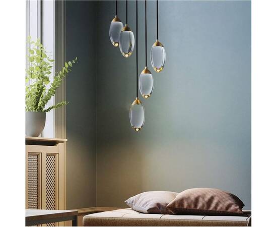 Каскадная люстра DeLight Collection Celestial MT8848-5H brass, изображение 3