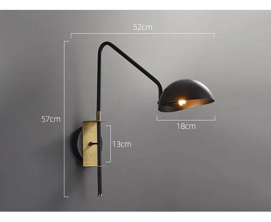 Бра DeLight Collection Wall lamp MT9049-1WB black/bronze, изображение 5