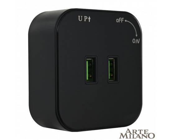 Трековая розетка Arte Milano Am-track-sockets 380022TS/USBx2 Black, изображение 4