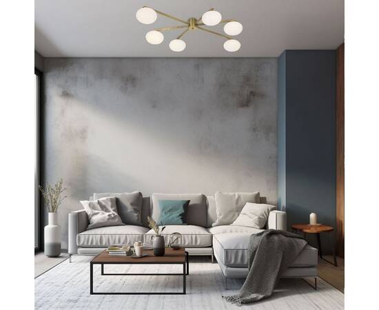 Потолочная люстра Eurosvet Opaline 70220/6 латунь Smart a065766, изображение 5