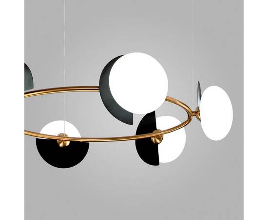 Подвесная люстра Eurosvet Moity 70150/6 черный/латунь Smart a064823, изображение 2