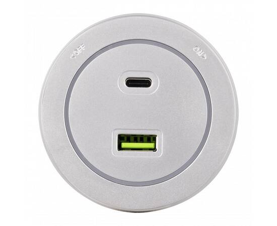 Трековая розетка Arte Milano Am-track-sockets-39 399731TS/USB-Type-C Silver, изображение 2