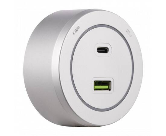 Трековая розетка Arte Milano Am-track-sockets-39 399731TS/USB-Type-C Silver, изображение 3