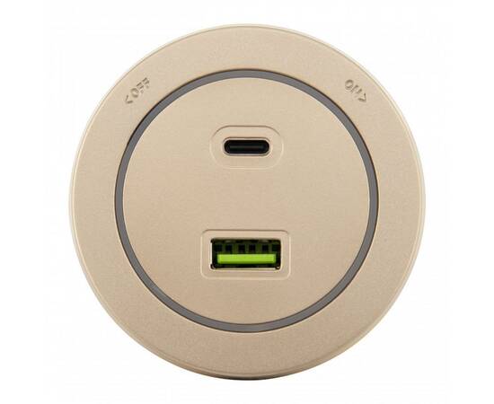 Трековая розетка Arte Milano Am-track-sockets-39 399731TS/USB-Type-C Gold, изображение 2