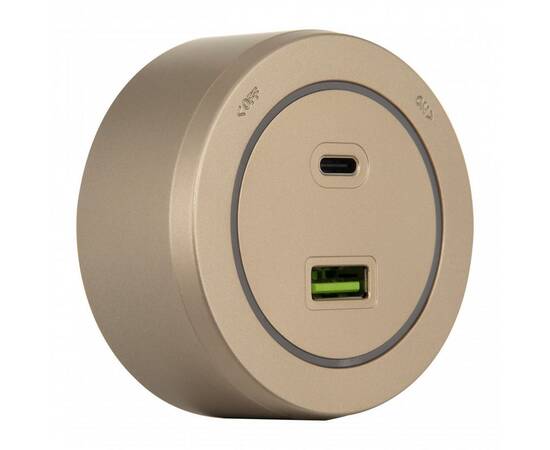 Трековая розетка Arte Milano Am-track-sockets-39 399731TS/USB-Type-C Gold, изображение 3