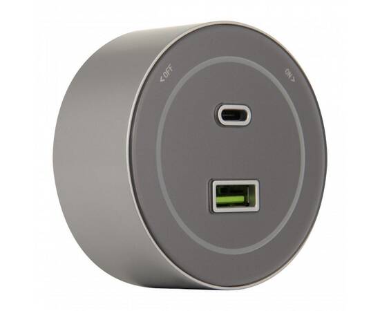 Трековая розетка Arte Milano Am-track-sockets-39 399732TS/USB-Type-C Silver, изображение 3