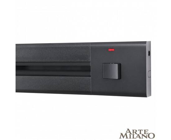 Накладной шинопровод с выключателем Arte Milano Am-track-sockets 385205TOB/50 Black, изображение 3