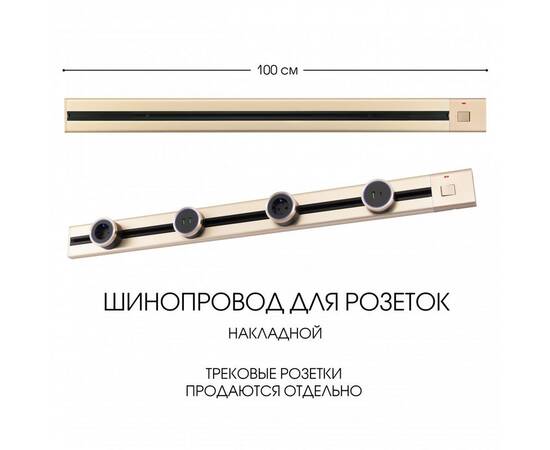 Накладной шинопровод с выключателем Arte Milano Am-track-sockets 385201TOB/100 Gold