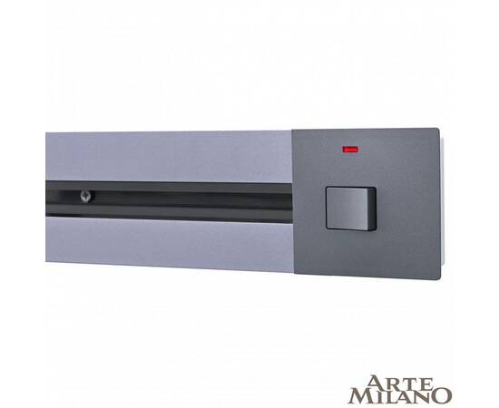 Встраиваемый шинопровод с выключателем Arte Milano Am-track-sockets 385201TBB/100 Grey, изображение 3