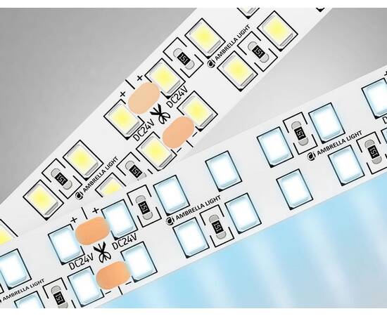 Светодиодная лента двухрядная Ambrella Light LED Strip 24В 2835 24Вт/м 6500K 5м IP20 GS3703