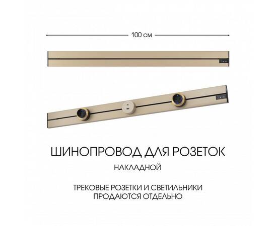 Накладной шинопровод Arte Milano Am-track-sockets-39 392301TO/100 Gold