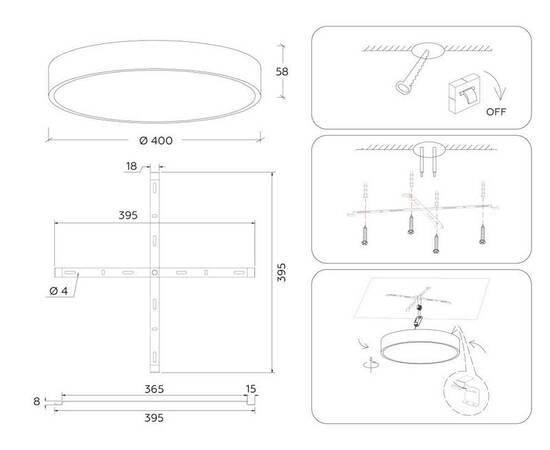 Потолочный светильник Ambrella Light Orbital Air Alum FV5528, изображение 9