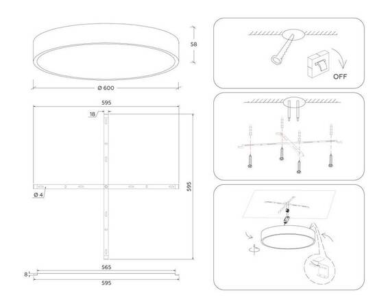 Потолочный светильник Ambrella Light Orbital Air Alum FV5536, изображение 9