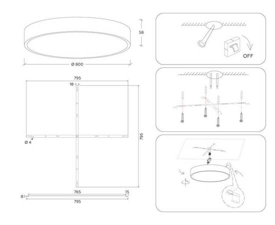 Потолочный светильник Ambrella Light Orbital Air Alum FV5539, изображение 9