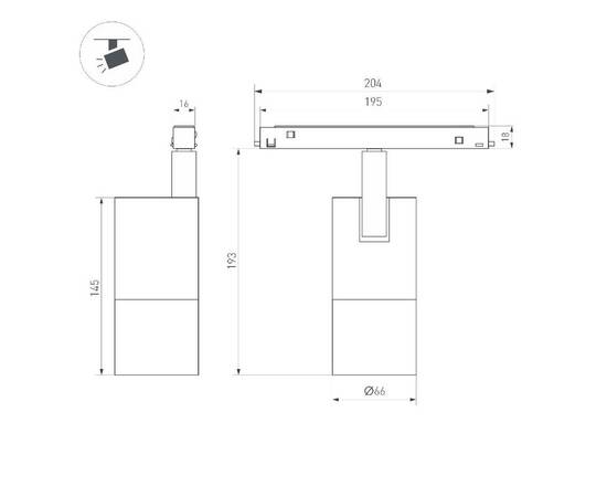 Трековый магнитный светильник Arlight MAG-ORIENT-SPOT-ZOOM-R65-15W Warm3000 048663, изображение 2