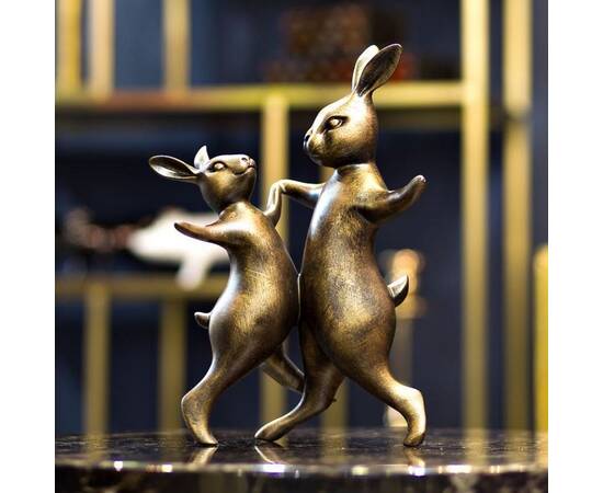 Статуэтка Танцующие кролики Garda Decor D1831, изображение 2