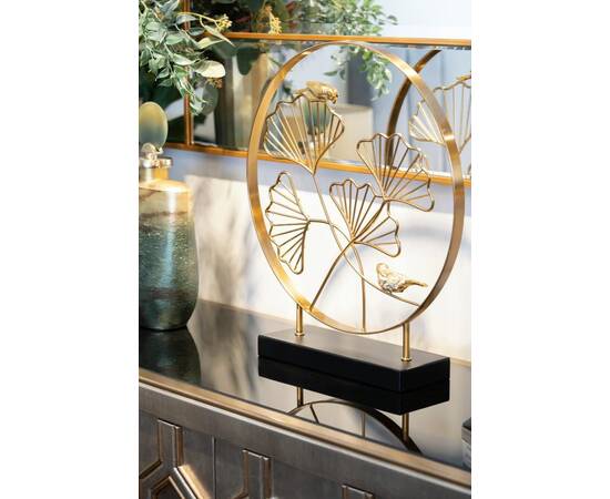 Статуэтка Листья с двумя золотыми птичками Garda Decor 55RD3153, изображение 2