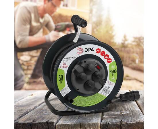 Удлинитель силовой Эра RMx-4es-3x1.5-50m-IP44(KG) Б0046804, изображение 2