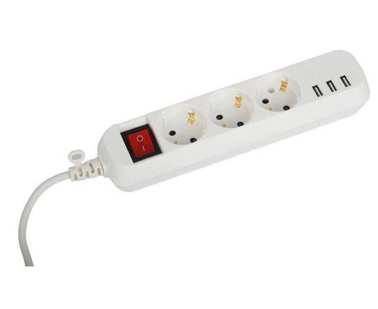 Удлинитель электрический Эра U-3es-1,5m-USB Б0052900, изображение 3