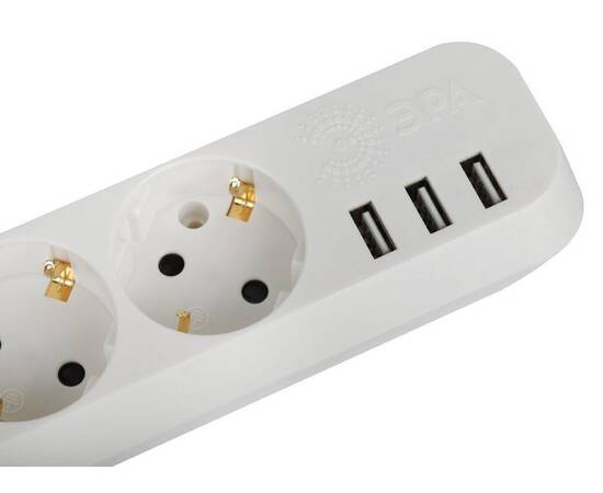 Удлинитель электрический Эра U-3es-1,5m-USB Б0052900, изображение 7