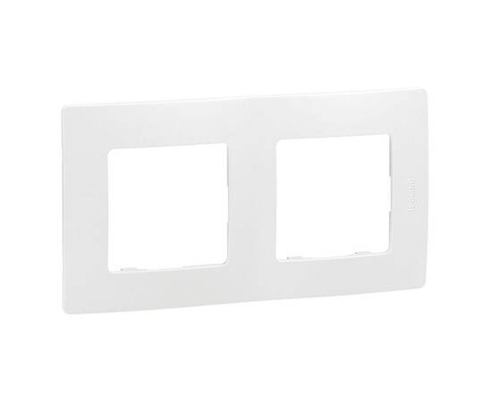 Рамка 2-постовая Legrand Etika белая 672502