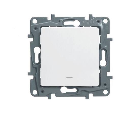 Переключатель одноклавишный Legrand Etika 10A 250V белый 672205