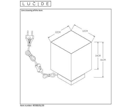 Настольная лампа Lucide Suzy 45589/01/30, изображение 3