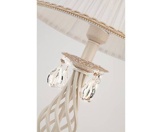 Настольная лампа Eurosvet 10054/1 белый с золотом/прозрачный хрусталь Strotskis, изображение 2