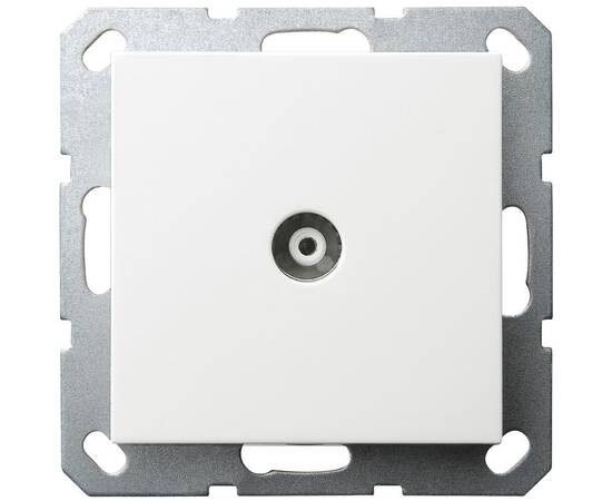 Розетка TV Jasmart оконечная с накладкой белый глянцевый G6001W