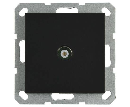 Розетка TV Jasmart оконечная с накладкой черный матовый (soft touch) G6001PB