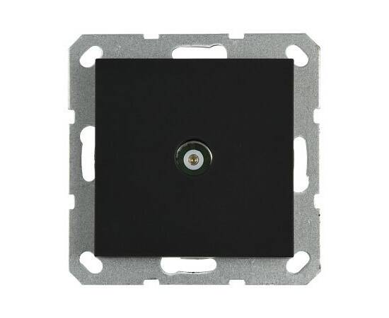 Розетка TV Jasmart проходная с накладкой черный матовый (soft touch) G6002PB