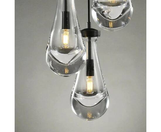 Подвесной светильник DeLight Collection Raindrop MT9093-1H black brushed gold, изображение 3