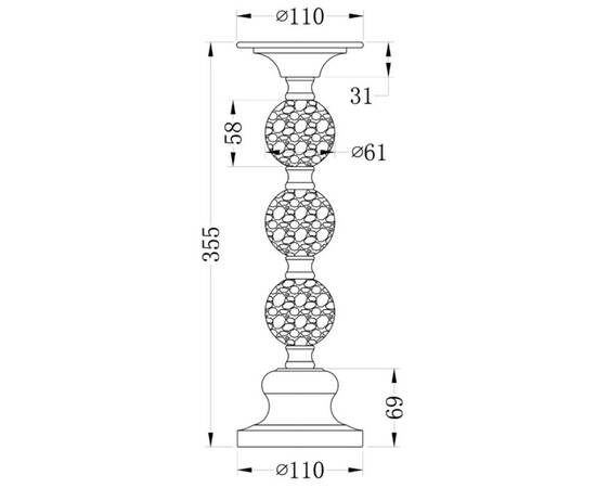 Подсвечник Garda Decor 22-86642L, изображение 2