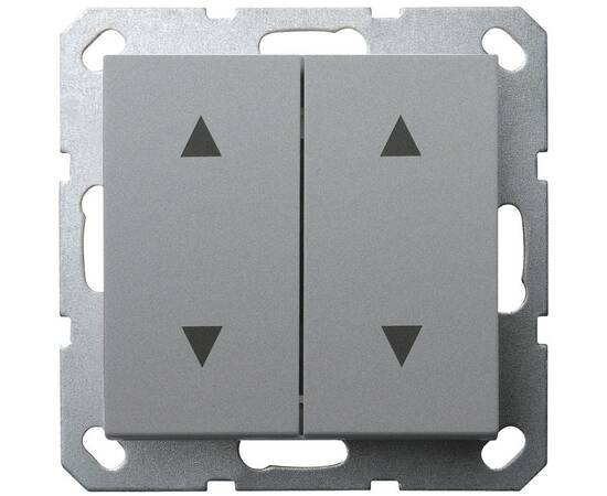 Выключатель двухклавишный Jasmart для жалюзи в комплекте с накладкой 10A 250V G3028S