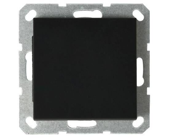 Выключатель одноклавишный Jasmart с накладкой 10A 250V черный матовый (soft touch) G3011PB