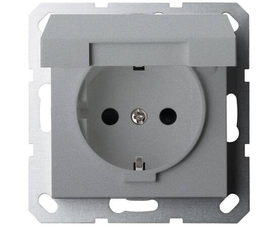 Двойная розетка SHUKO Jasmart с крышкой с защитными шторками (2P+T) 16A 250V G5505S