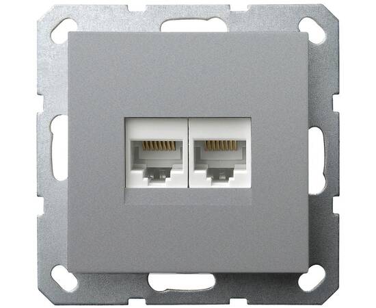 Интернет розетка Jasmart двойная S разъем RJ45х2 (8/8) G6106S