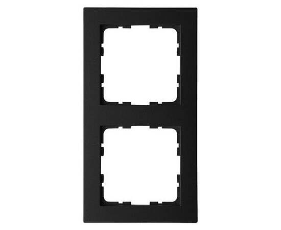 Рамка Jasmart G-Classic 2-постовая черный матовый (soft touch) поликарбонат G1002PB