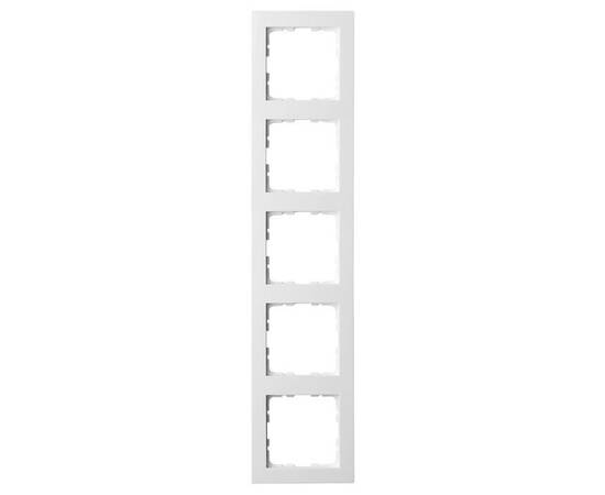 Рамка Jasmart G-Classic 5-постовая белый глянцевый поликарбонат G1005W