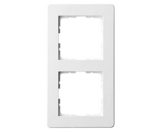 Рамка Jasmart G-Flex 2-постовая белый глянцевый поликарбонат G1102W