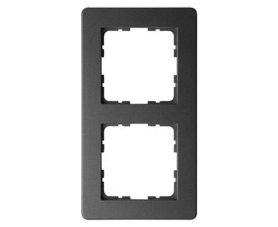 Рамка Jasmart G-Flex 2-постовая черный матовый (soft touch) поликарбонат G1102PB