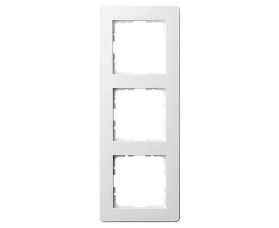 Рамка Jasmart G-Flex 3-постовая белый глянцевый поликарбонат G1103W