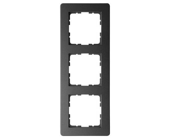 Рамка Jasmart G-Flex 3-постовая черный матовый (soft touch) поликарбонат G1103PB