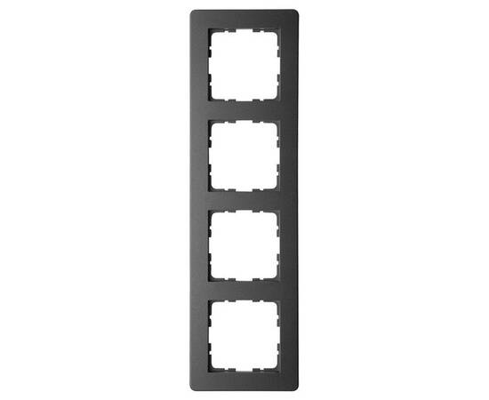 Рамка Jasmart G-Flex 4-постовая черный матовый (soft touch) поликарбонат G1104PB