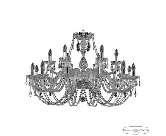 Подвесная люстра Bohemia Ivele Crystal 101/12+6/360 Ni, изображение 2