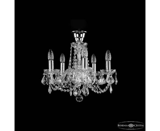 Подвесная люстра Bohemia Ivele Crystal 1402/5/141 Ni Leafs Tube