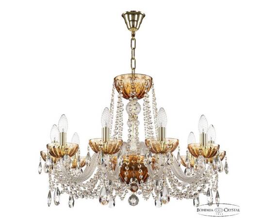 Подвесная люстра Bohemia Ivele Crystal 5402/10/240 G Amber/M-1H